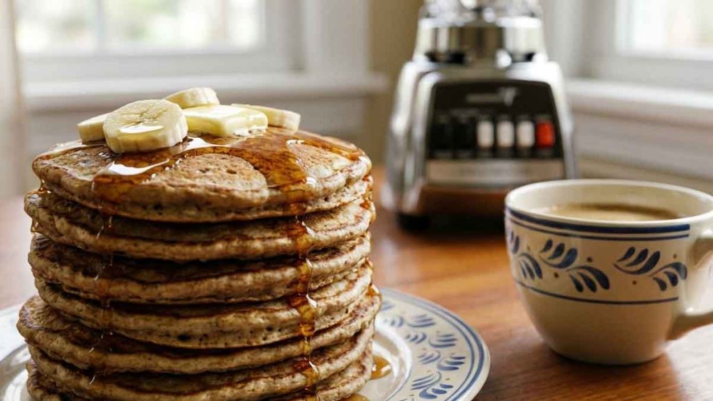 « Depuis que je les fais, mes enfants se lèvent sans râler »  la recette de pancakes mixés au blender et cuits le temps d’un café